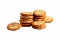 Delicious 3D Biscuits Illustration Rendered and Isolated, Generative Ai