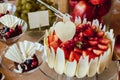 Delicious decorated cake and desserts