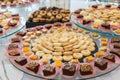 Delicious decorated candy bar, sweets on a buffet table at a luxury event or celebration. Catering food Royalty Free Stock Photo