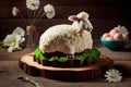 delicious decorative easter lamb cake for holiday