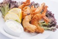 Delicious deep fried shrimps Royalty Free Stock Photo