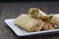 Delicious deep fried Vegetable Bean Curd Roll