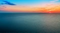 Delicious delicate sunset over a calm sea