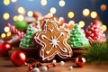 Delicious Delights Festive Christmas Gingerbread Cookies That Spark Holiday Joy. created with Generative AI Royalty Free Stock Photo