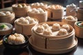 Delicious Dim Sum Food: A Taste of Asia on a Plate. Royalty Free Stock Photo