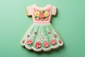 Delicious Dirndl Dress Shaped Sugar Cookie on Light Background AI Generated