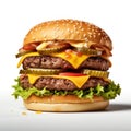 Delicious Double Cheeseburger on Scientific Graph AI Generated