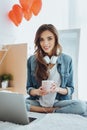 Pleasant nice woman having tea Royalty Free Stock Photo