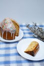 Delicious Easter cake on white background Royalty Free Stock Photo