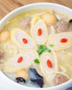 Delicious egg pork roll soup 3 Royalty Free Stock Photo