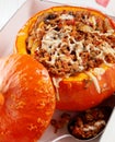 Delicious fall cuisine with a stuffed squash