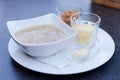 Delicious famous czech garlic soup