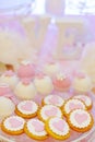 Delicious fancy pink cookies and biscuits Royalty Free Stock Photo
