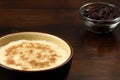 Delicious fancy rice pudding Royalty Free Stock Photo