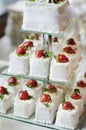 Delicious fancy wedding cake made of cupcakes Royalty Free Stock Photo