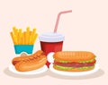 Delicious fast food icons