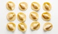 Delicious Feast: 10 Exquisite Pieces of Ravioli Perfectly Displayed