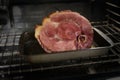 Delicious festive ham in the oven