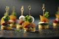 Delicious Finger Food Appetizers for Your Next Event. Royalty Free Stock Photo