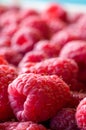 Delicious first class fresh raspberries - texture and background Royalty Free Stock Photo