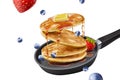 Delicious fluffy pancake Royalty Free Stock Photo