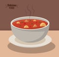 Delicious food bowl soup hot nutrition vegetable Royalty Free Stock Photo