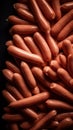 Delicious Frankfurters Meat Product Vertical Background.