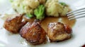 Delicious French dish: coquilles St Jacques scallops Royalty Free Stock Photo