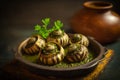 Delicious French Escargot: An Appetizer or Side Dish Royalty Free Stock Photo