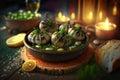 Delicious French Escargot: An Appetizer or Side Dish Royalty Free Stock Photo