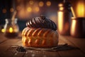 Delicious French Pain au Chocolat with a chocolate surprise inside