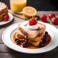 Delicious french toast - ai generated image Royalty Free Stock Photo