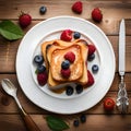 Delicious french toast - ai generated image Royalty Free Stock Photo