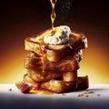 Delicious french toast with syrup Royalty Free Stock Photo
