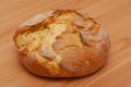 Delicious fresh bread on a wooden board Royalty Free Stock Photo