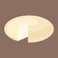 Delicious fresh cheese variety italian dinner icon flat dairy food and milk camembert piece delicatessen gouda meal