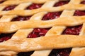 Delicious fresh cherry pie as background, Royalty Free Stock Photo