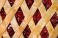 Delicious fresh cherry pie as background, top view Royalty Free Stock Photo