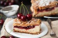 Delicious and fresh cherry pie Royalty Free Stock Photo