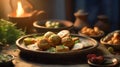 Delicious fresh chickpea falafel balls served on a plate