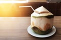 Delicious Fresh Coconut juice in summer. Royalty Free Stock Photo