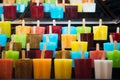 Delicious fresh colourful ice lolly on stick. Royalty Free Stock Photo