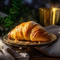 Delicious fresh croissant