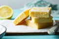 Delicious and fresh fudgy lemonies with lemon glaze and zest