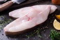 Fresh Halibut Steaks Royalty Free Stock Photo