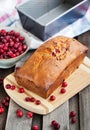 Delicious fresh homemade cranberry loaf Royalty Free Stock Photo