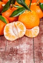 Delicious fresh peeled tangerine or mandarin