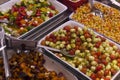 Delicious Fresh Salads in Vancouvers Grandville Island Market Royalty Free Stock Photo