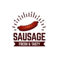 delicious fresh sausage logo design