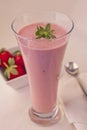 Delicious strawberry milkshake